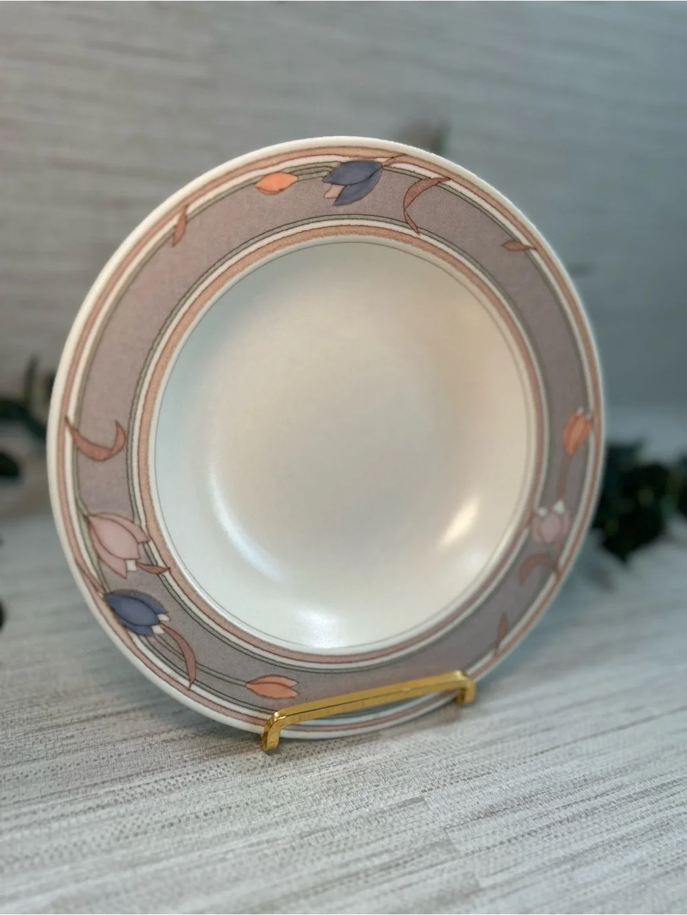 Set of 6 Mikasa Intaglio Meadow Sun CAC02 Rim Soup Bowl 9 3/8”